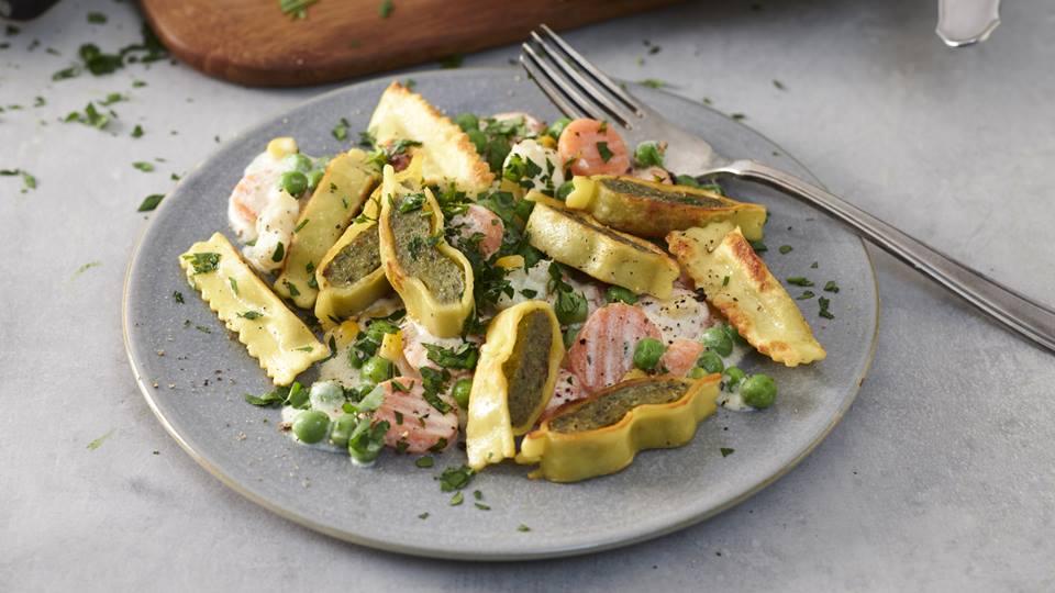 Gebratene Maultaschen mit Gemüse