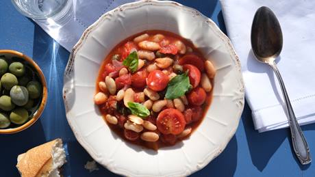 Weiße Bohnen in Tomatensauce