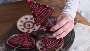 Lebkuchenbrownie-Bäumchen