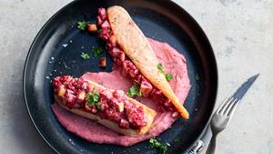 Lachsfilets mit Apfel-Meerrettich-Kruste