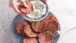 Pinke Falafelpuffer
