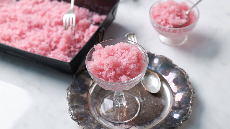 Rhabarber-Granita