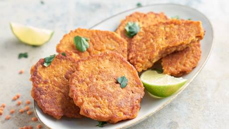 Einfache Linsenfrikadellen (Fritters)