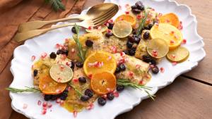 Glasierter Lachs in Zitrussauce