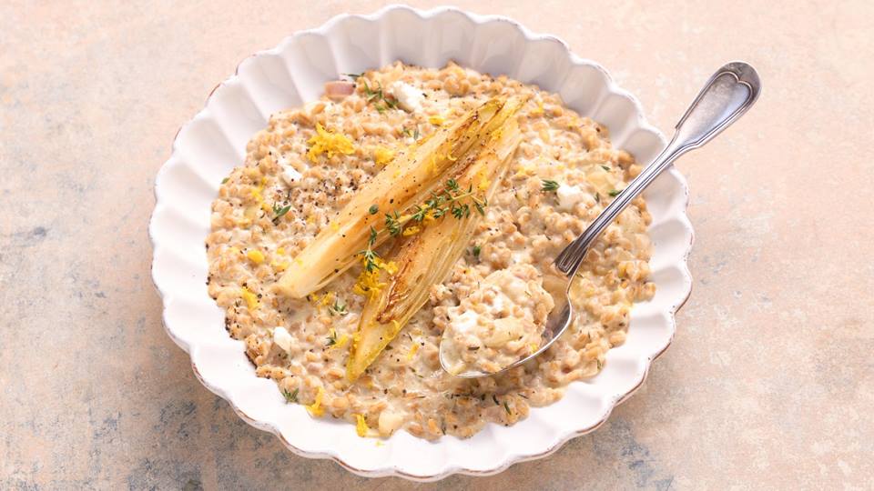 Winterliches Dinkel-Risotto mit Chicorée und Orange