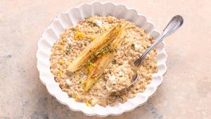 Winterliches Dinkel-Risotto mit Chicorée und Orange