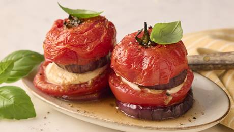 Auberginen-Caprese