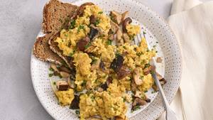 Rührtofu-Pilz-Pfanne