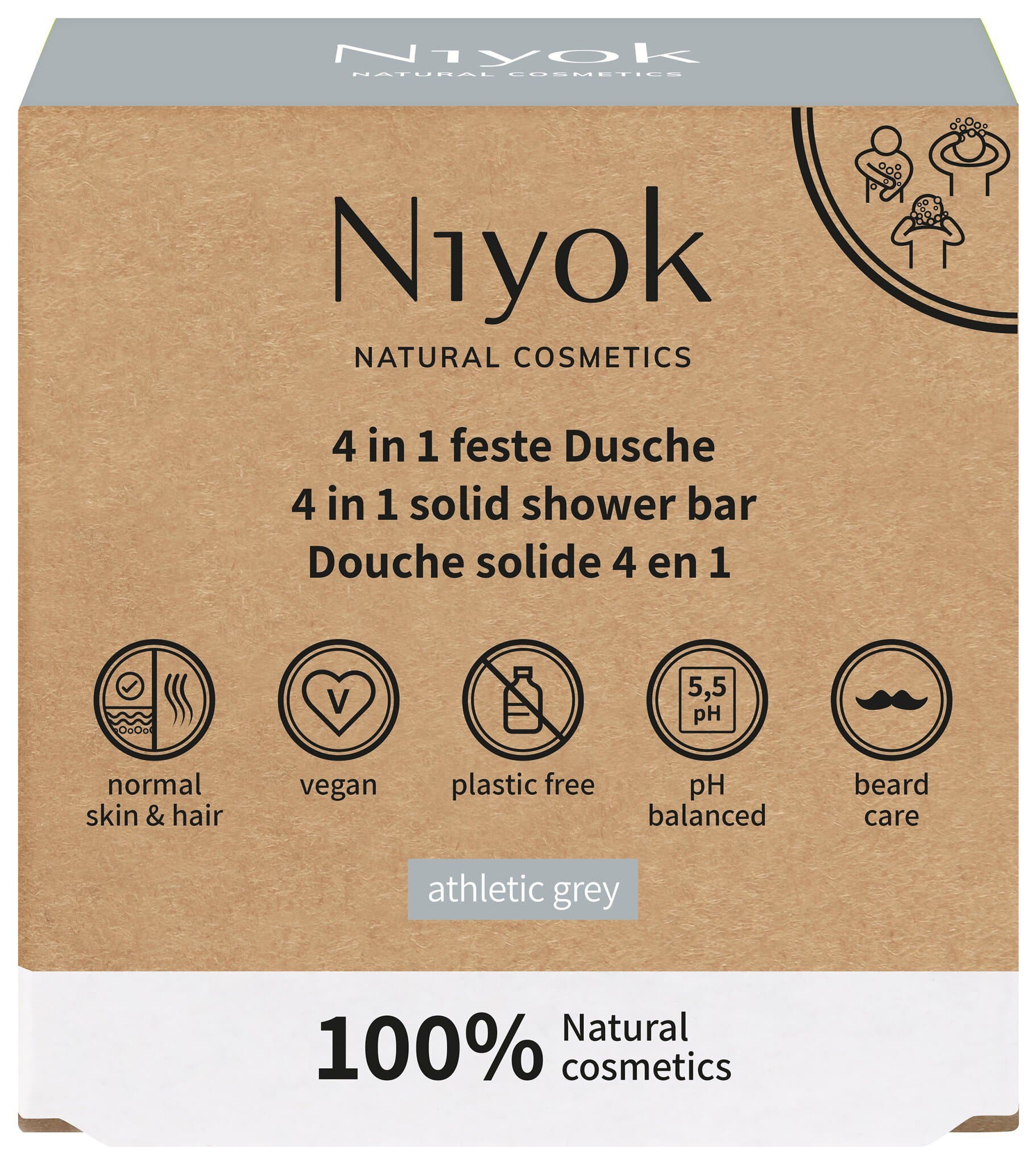 Niyok 4in1 Feste Dusche Men