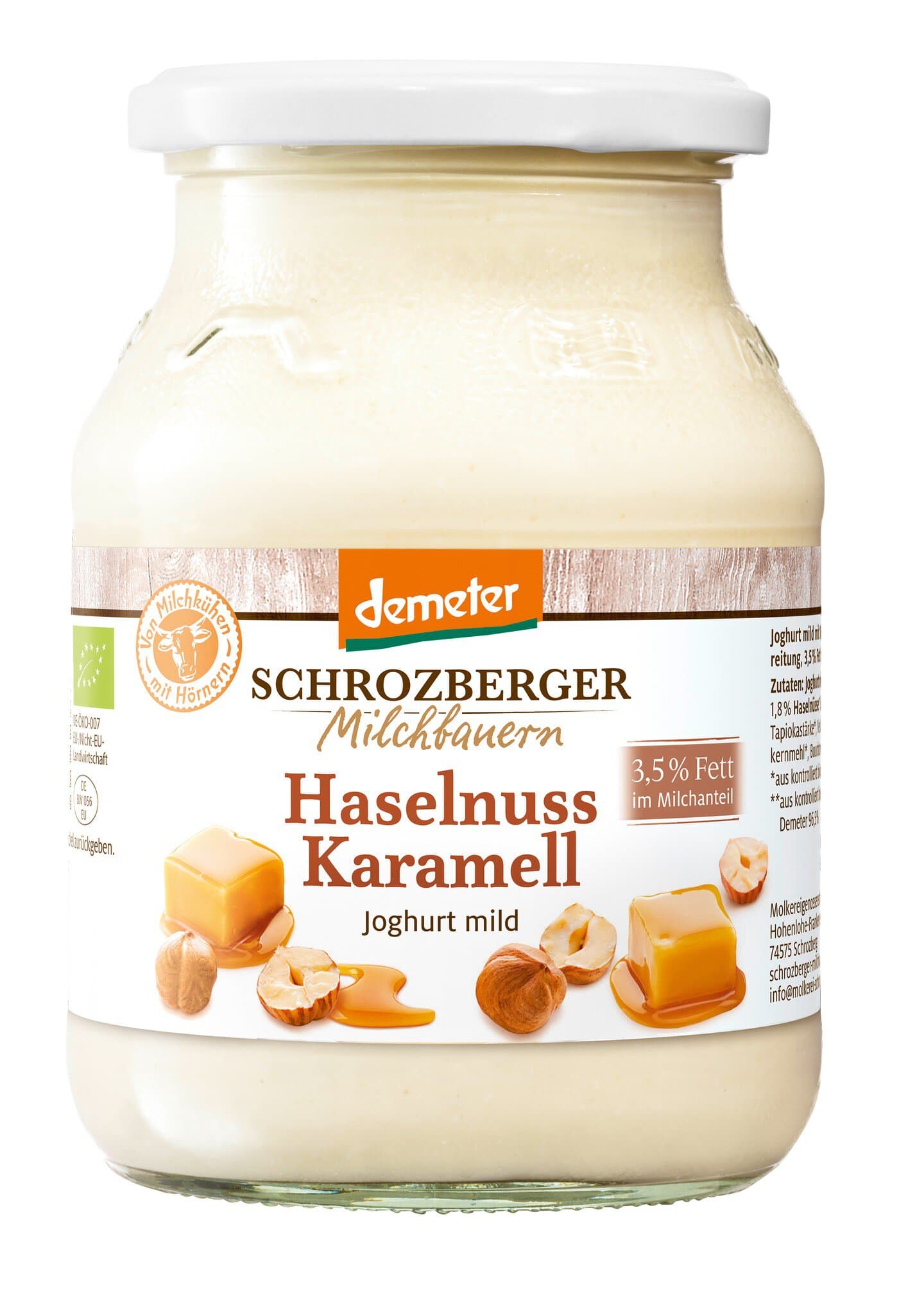 Schrozberger Milchbauern Saisonales Joghurt Haselnuss Karamell