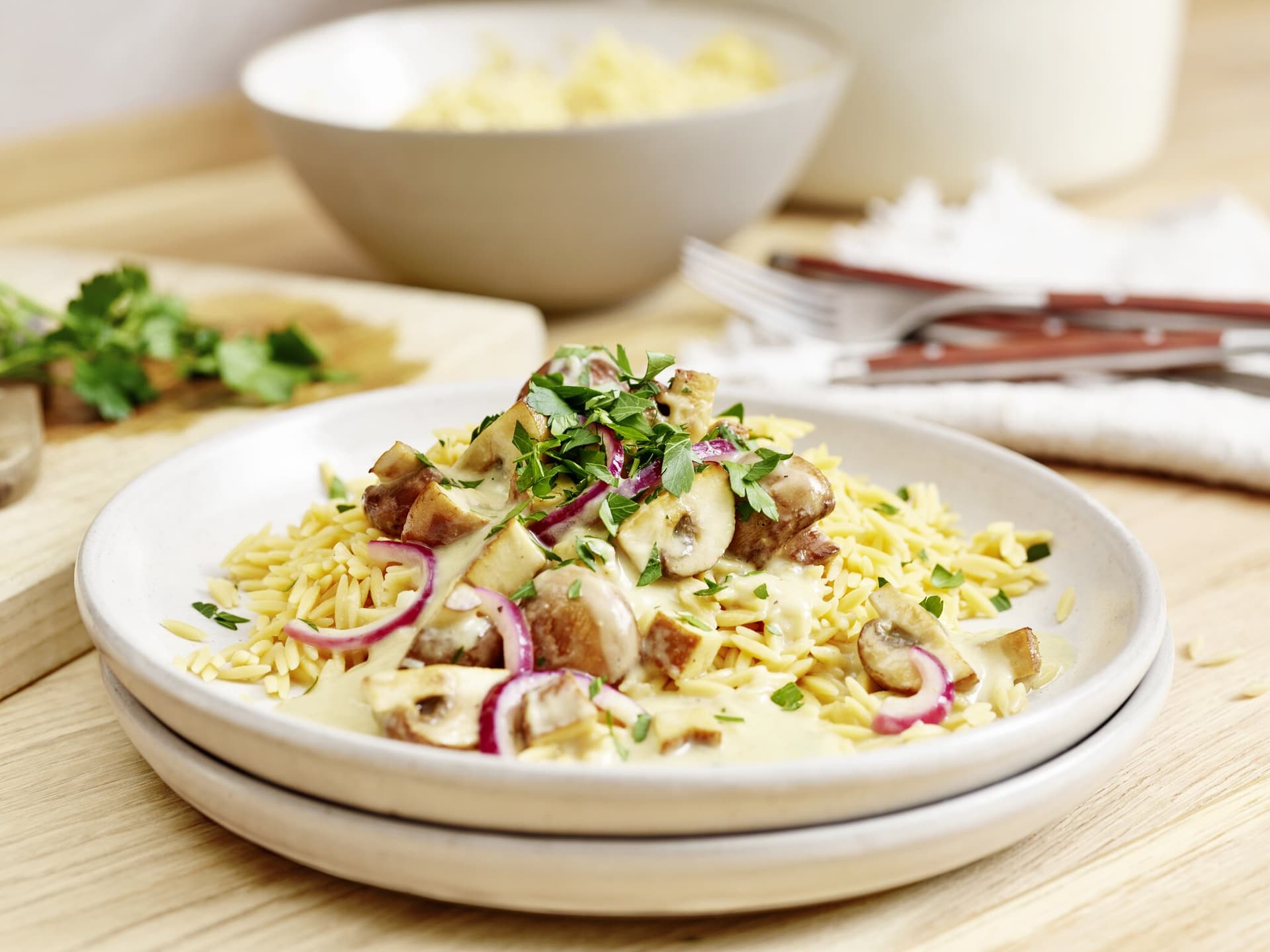 Vegane Pilzpfanne