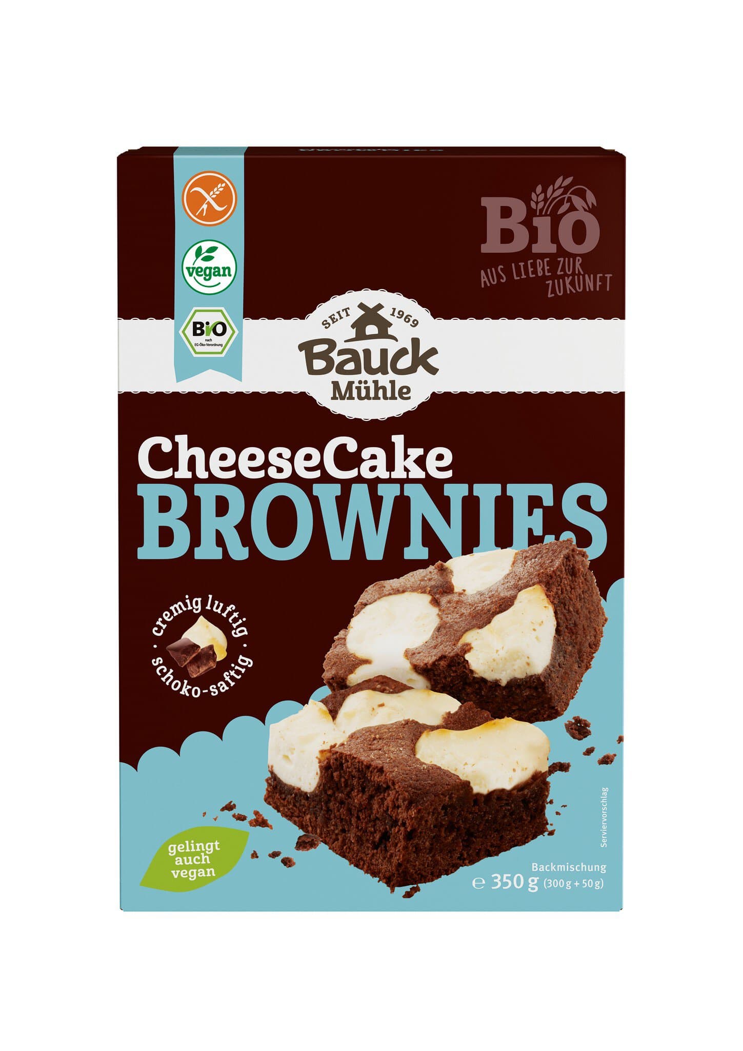 Bauckmühle Cheesecake Brownies Backmischung