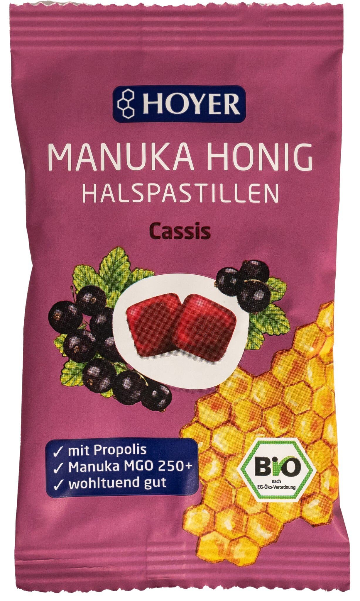 Hoyer Manuka Honig Halspastillen Cassis