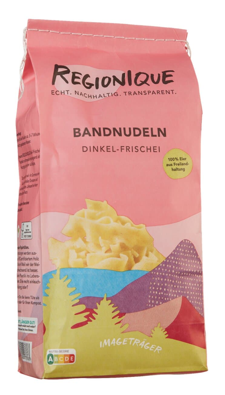 Regionique Dinkelbandnudeln mit Ei