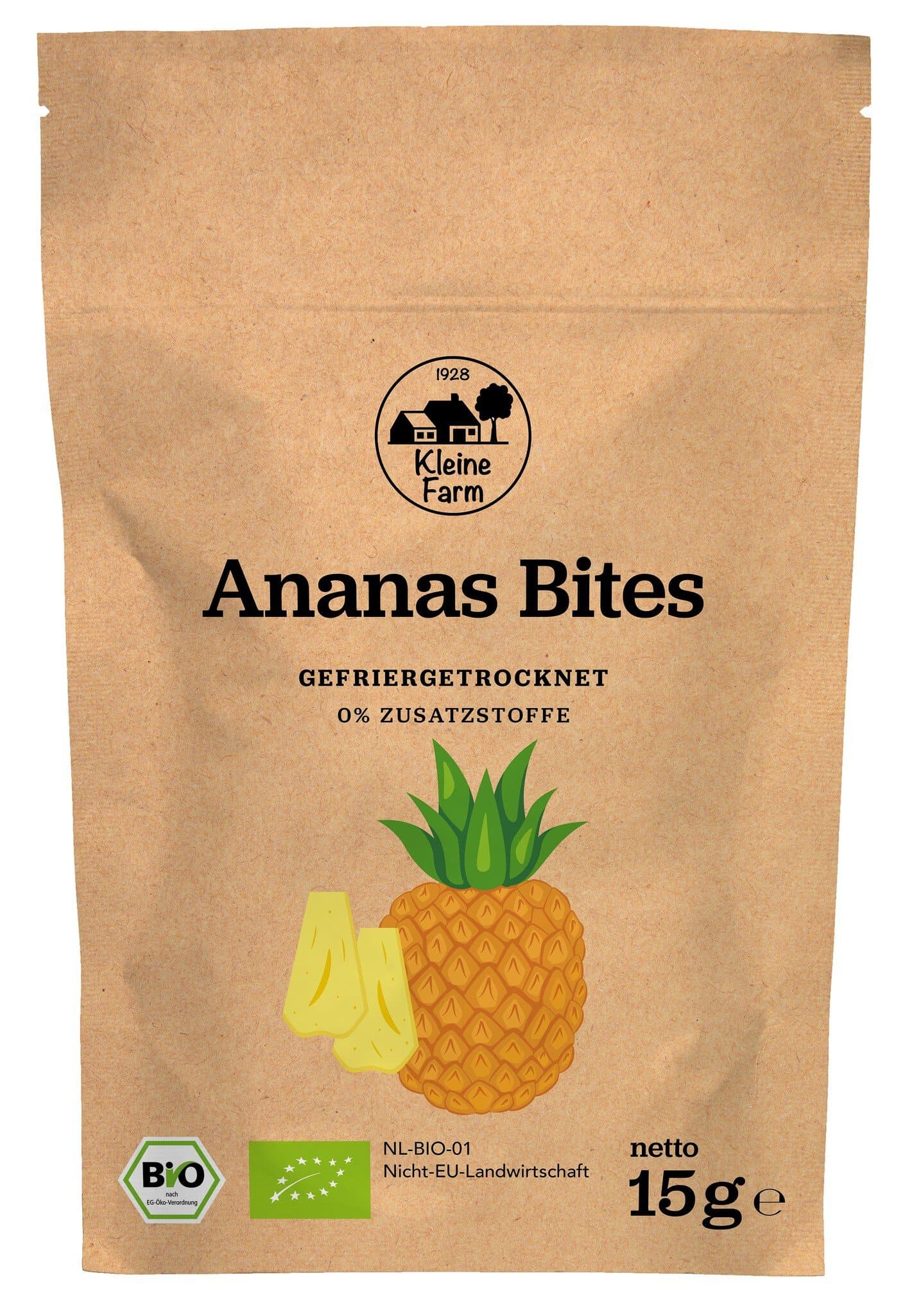 Kleine Farm Ananas gefriergetrocknet