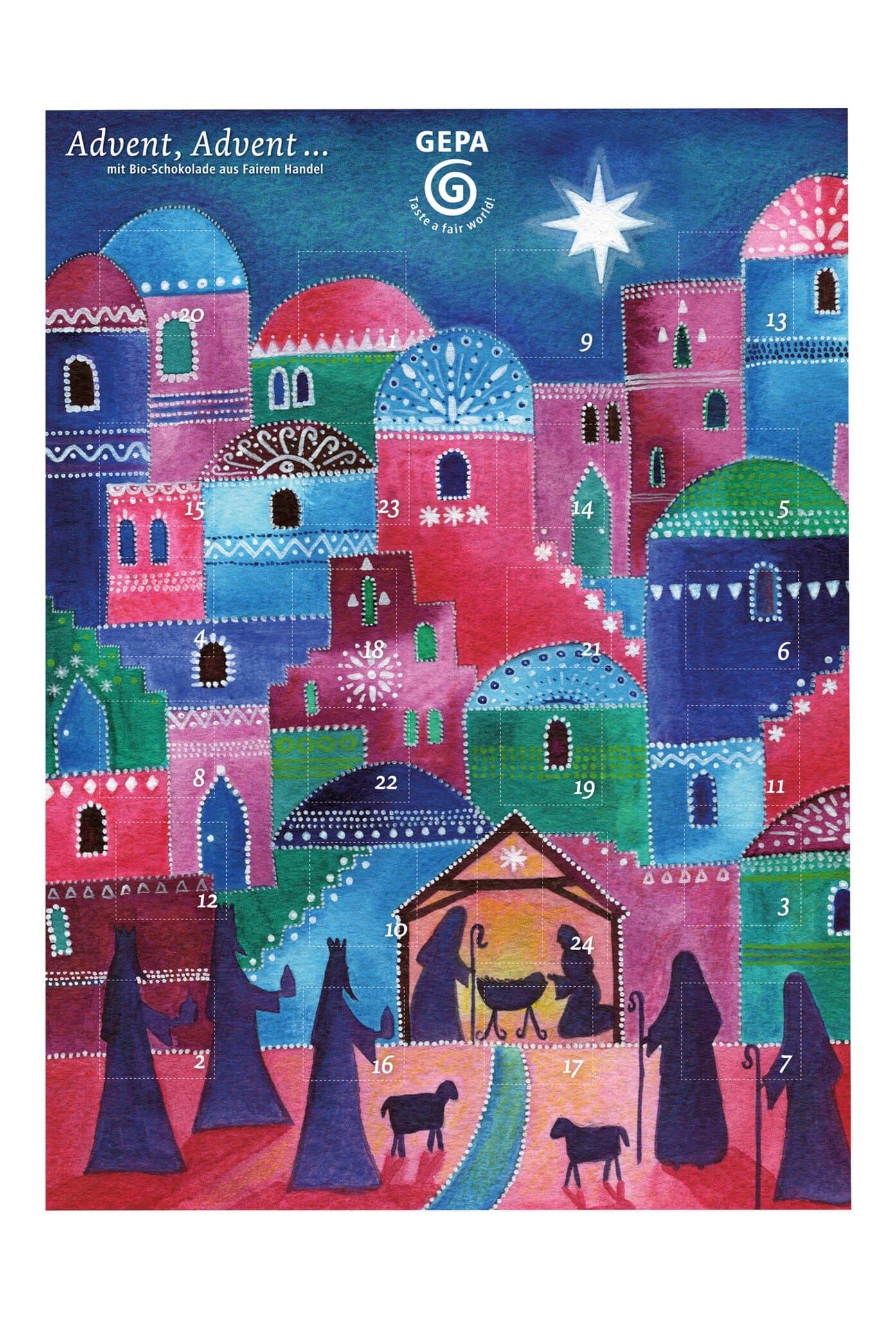 Gepa Schoko Adventskalender Vollmilch