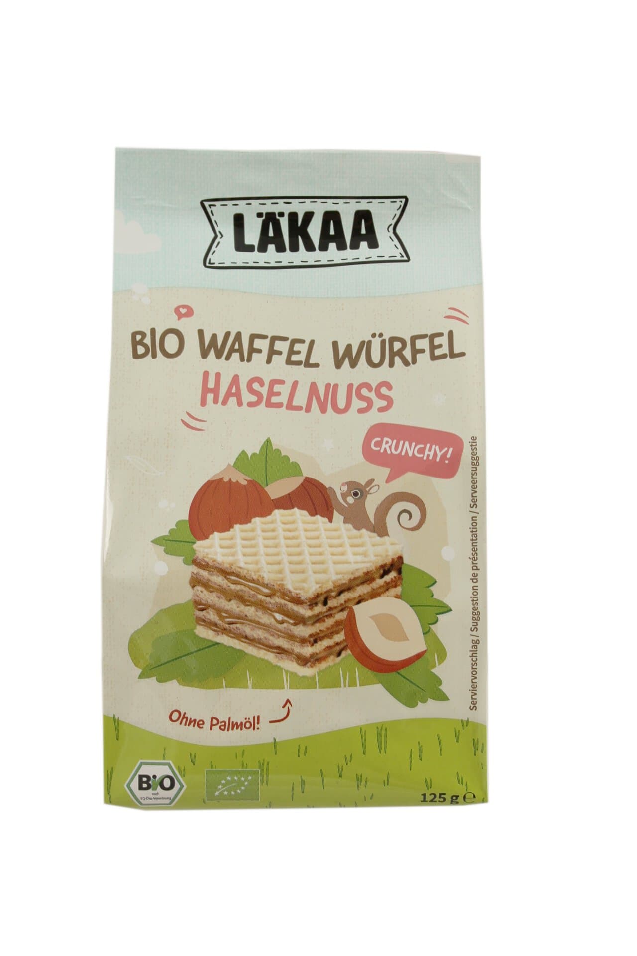 Läkaa Waffel Würfel Haselnuss