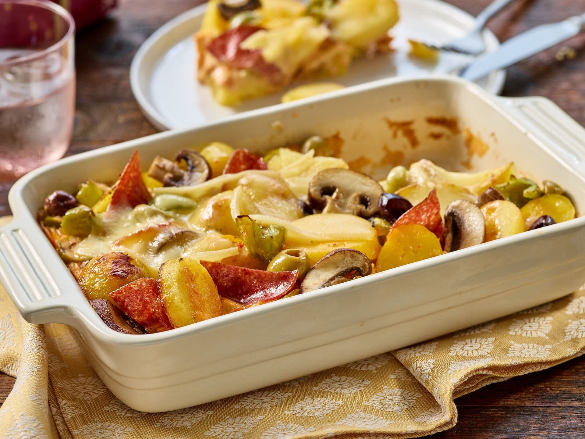 Bunter Auflauf (aus Raclette-Resten)