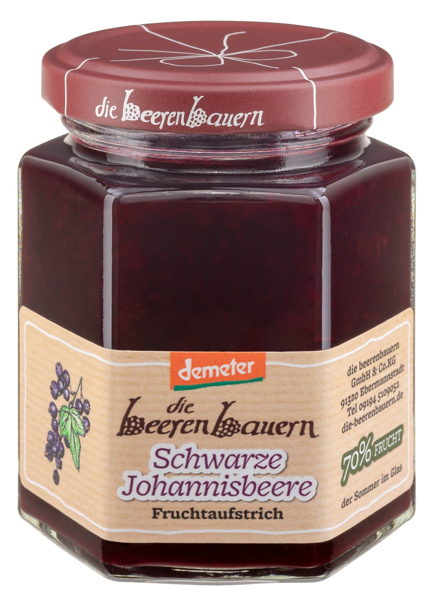 die Beerenbauern Schwarze Johannisbeere Fruchtaufstrich