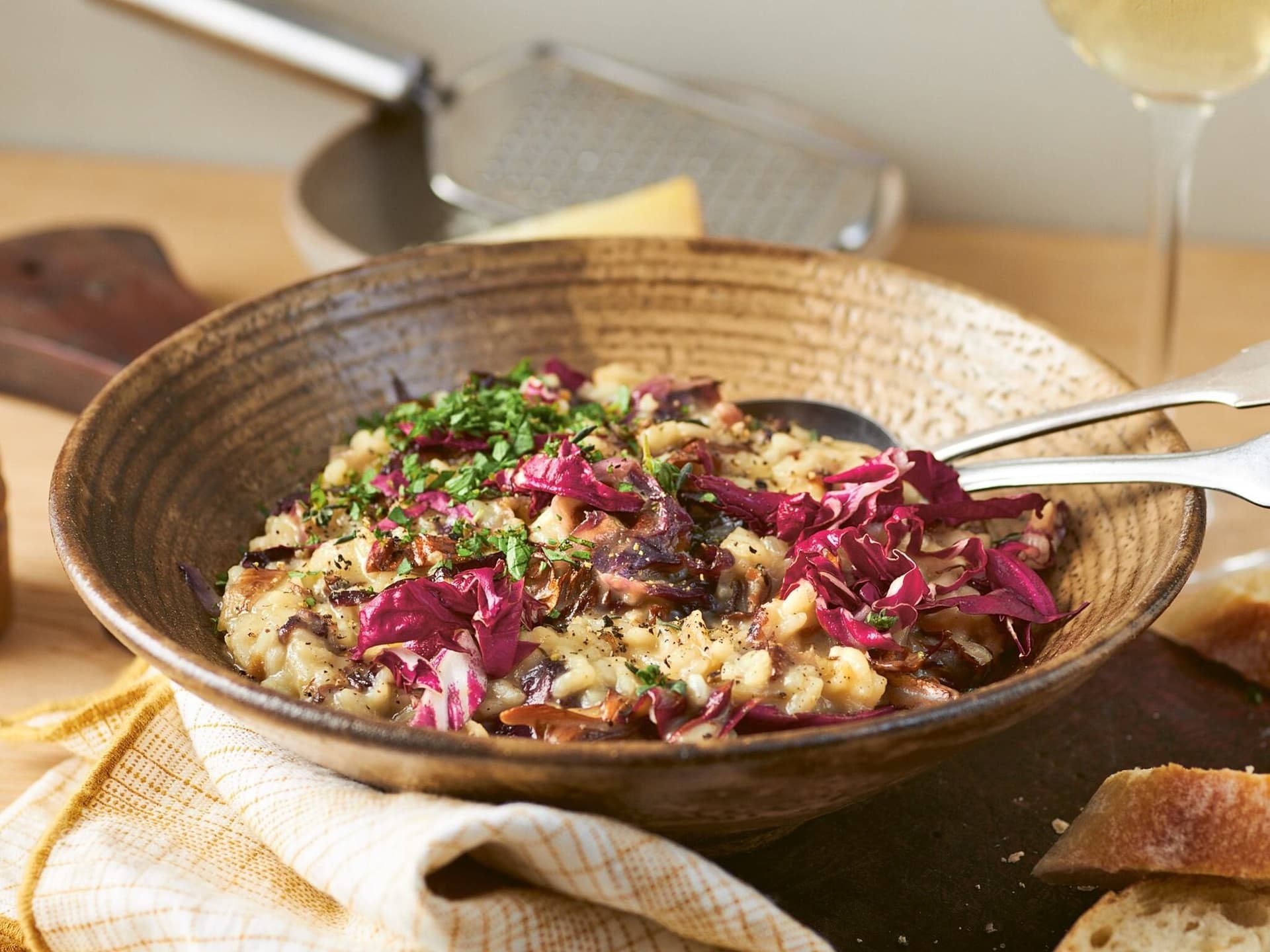 Radicchio-Risotto mit Thymian
