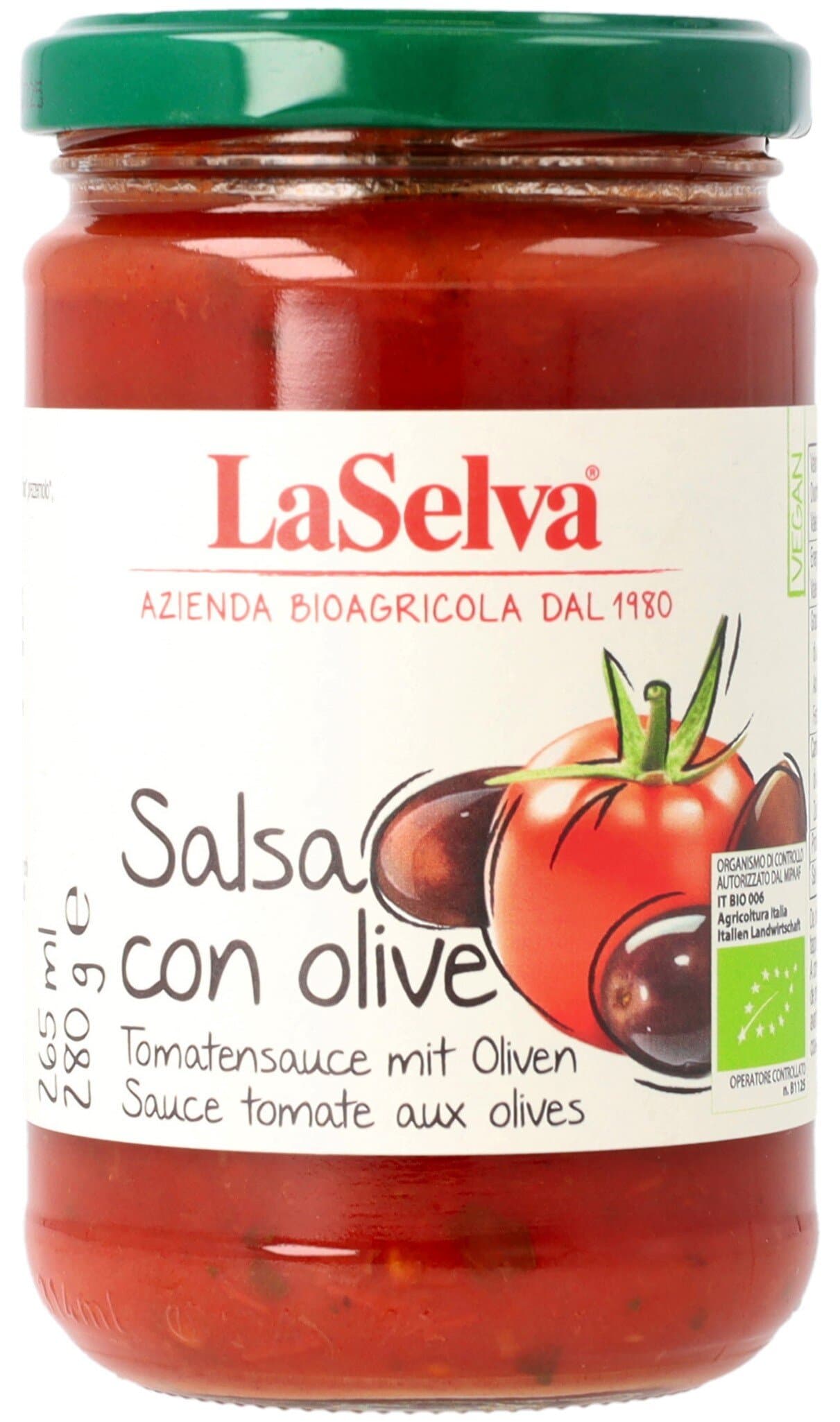 LaSelva Tomatensauce mit Oliven