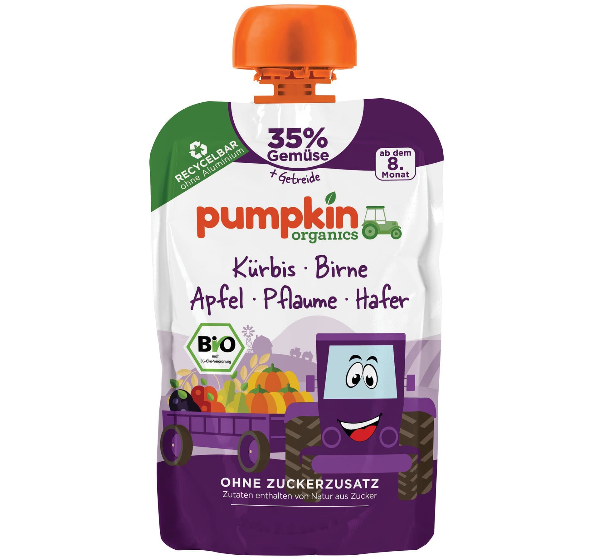 Pumpkin organics Quetschie Kürbis Birne Pflaume