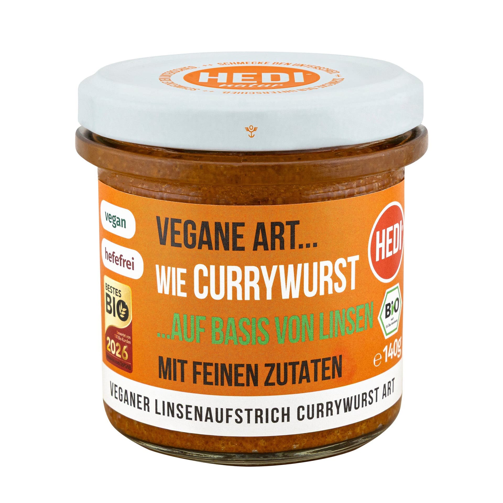 HEDI Vegane Art Currywurst aus Linsen