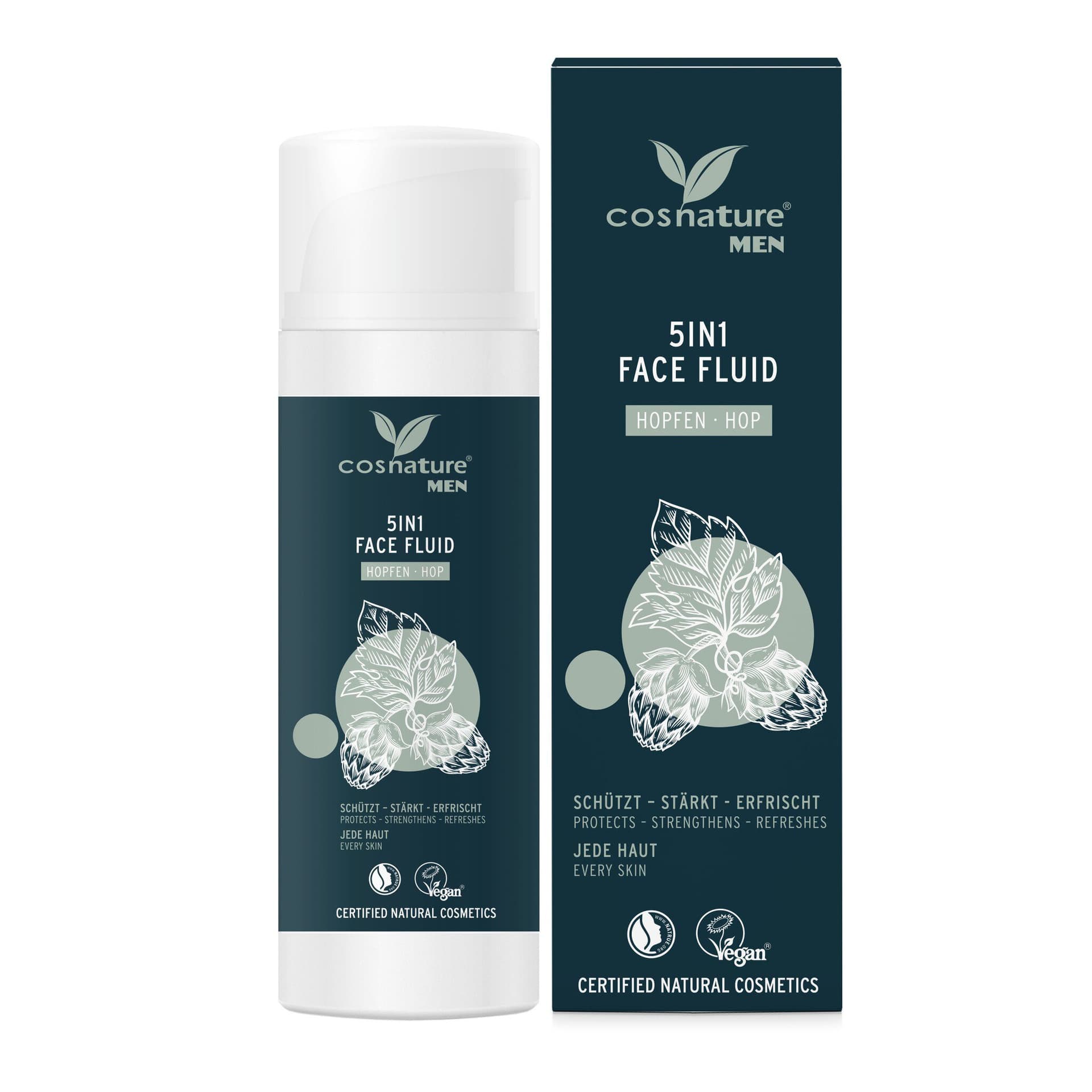 cosnature MEN 5IN1 Face Fluid Hopfen