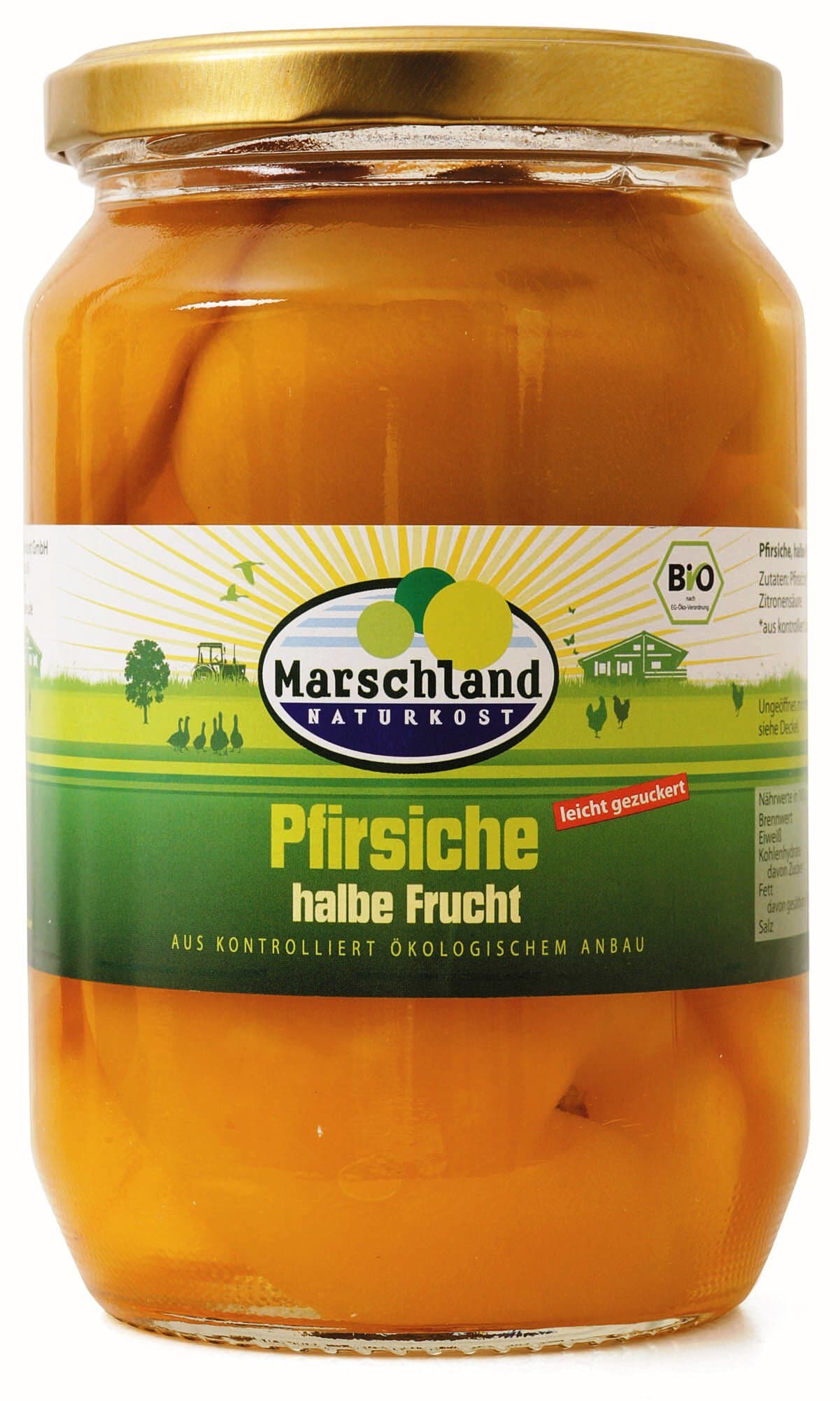 Marschland Naturkost Pfirsiche halbe Frucht