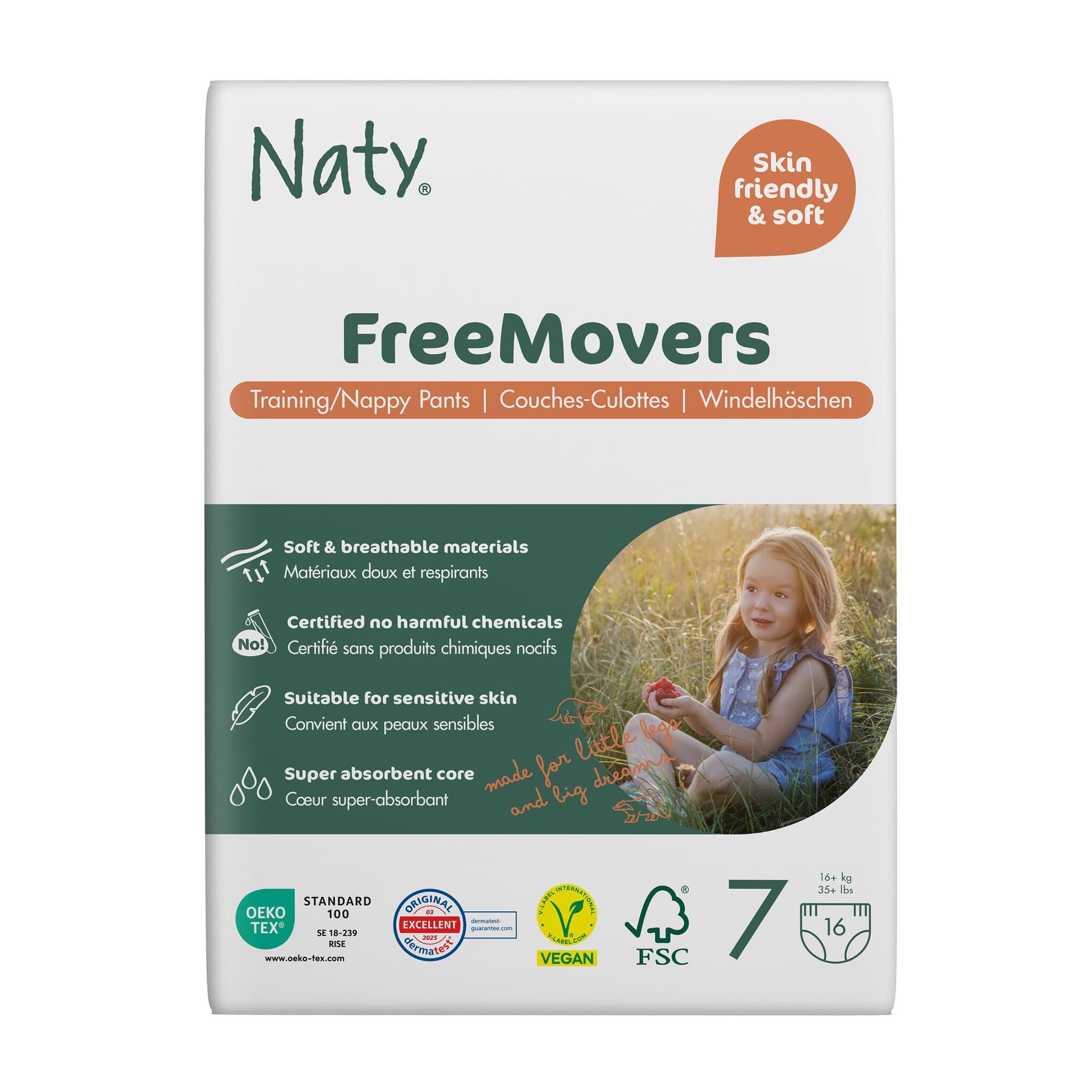 Naty Naty Baby Pants Größe 7 (16+ kg), 16 Stück