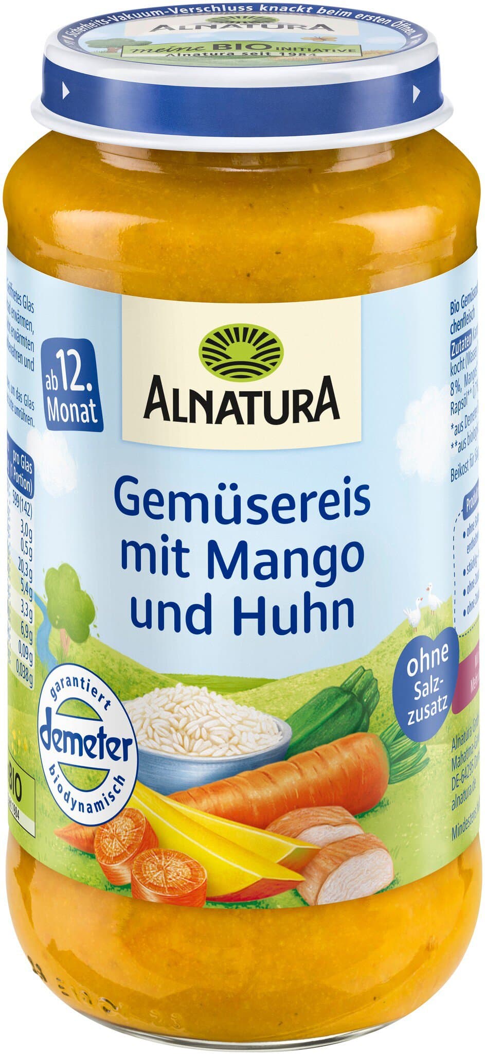 Alnatura Gemüsereis mit Mango und Huhn