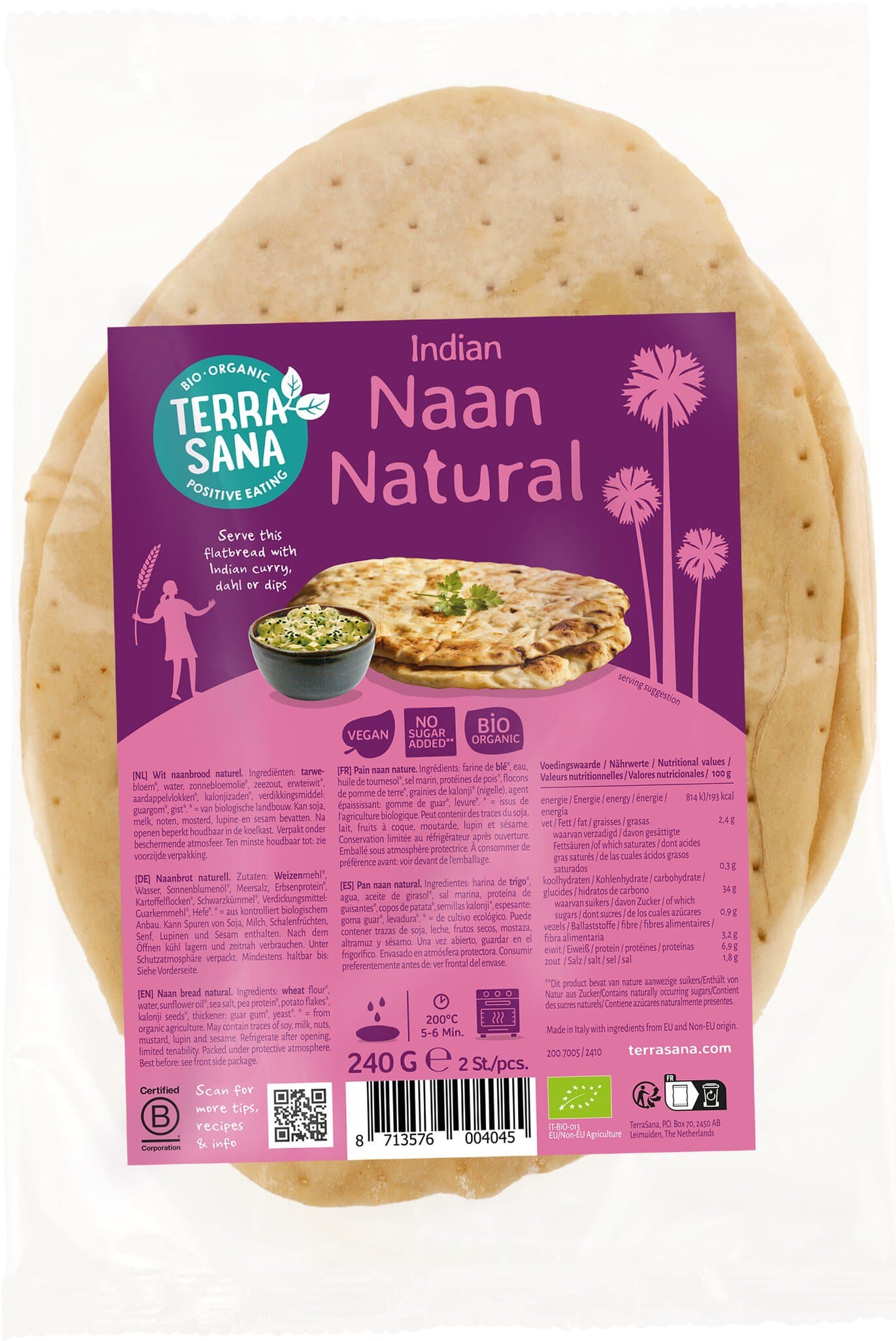 Terra Sana Naan Naturell