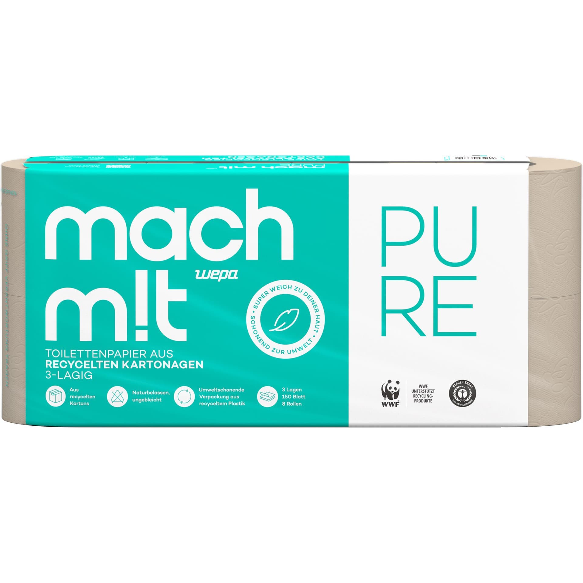 Mach mit… Toilettenpapier (8x150 Blatt), 3-lagig