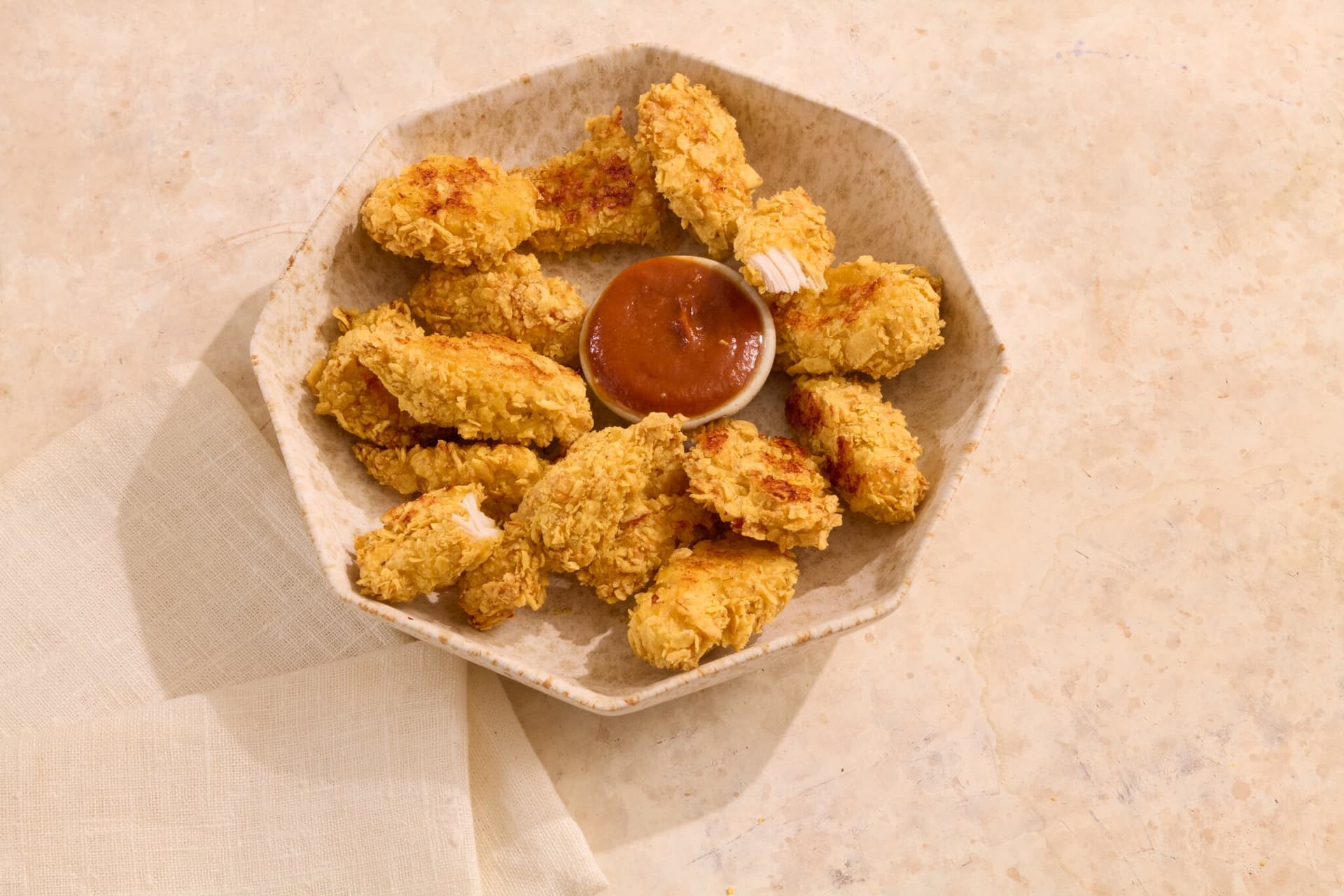 Chicken Nuggets mit Tortilla-Panade aus dem Airfryer