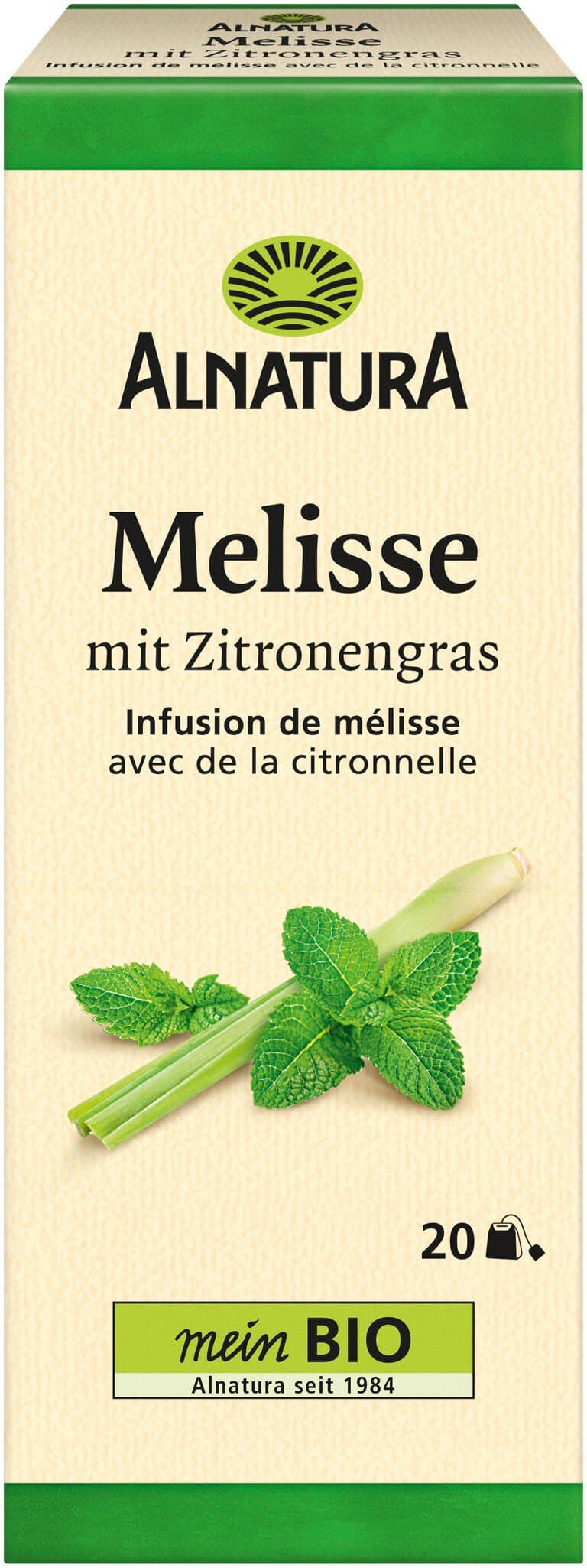 Alnatura Melissentee mit Zitronengras