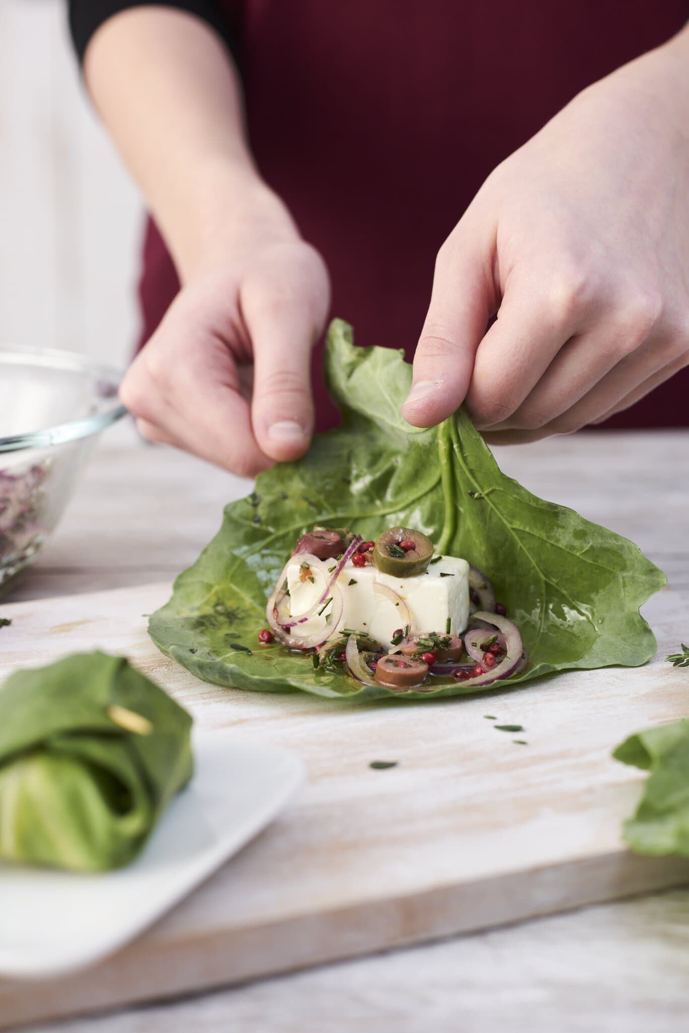 Mediterrane Feta-Oliven-Päckchen