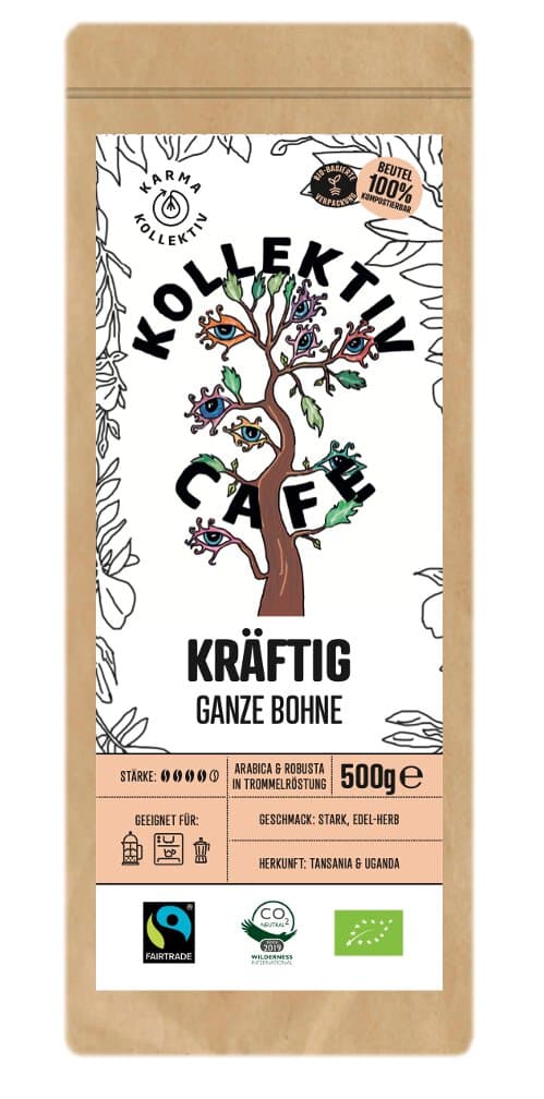 Karma Kollektiv Kaffee Kräftig ganze Bohne
