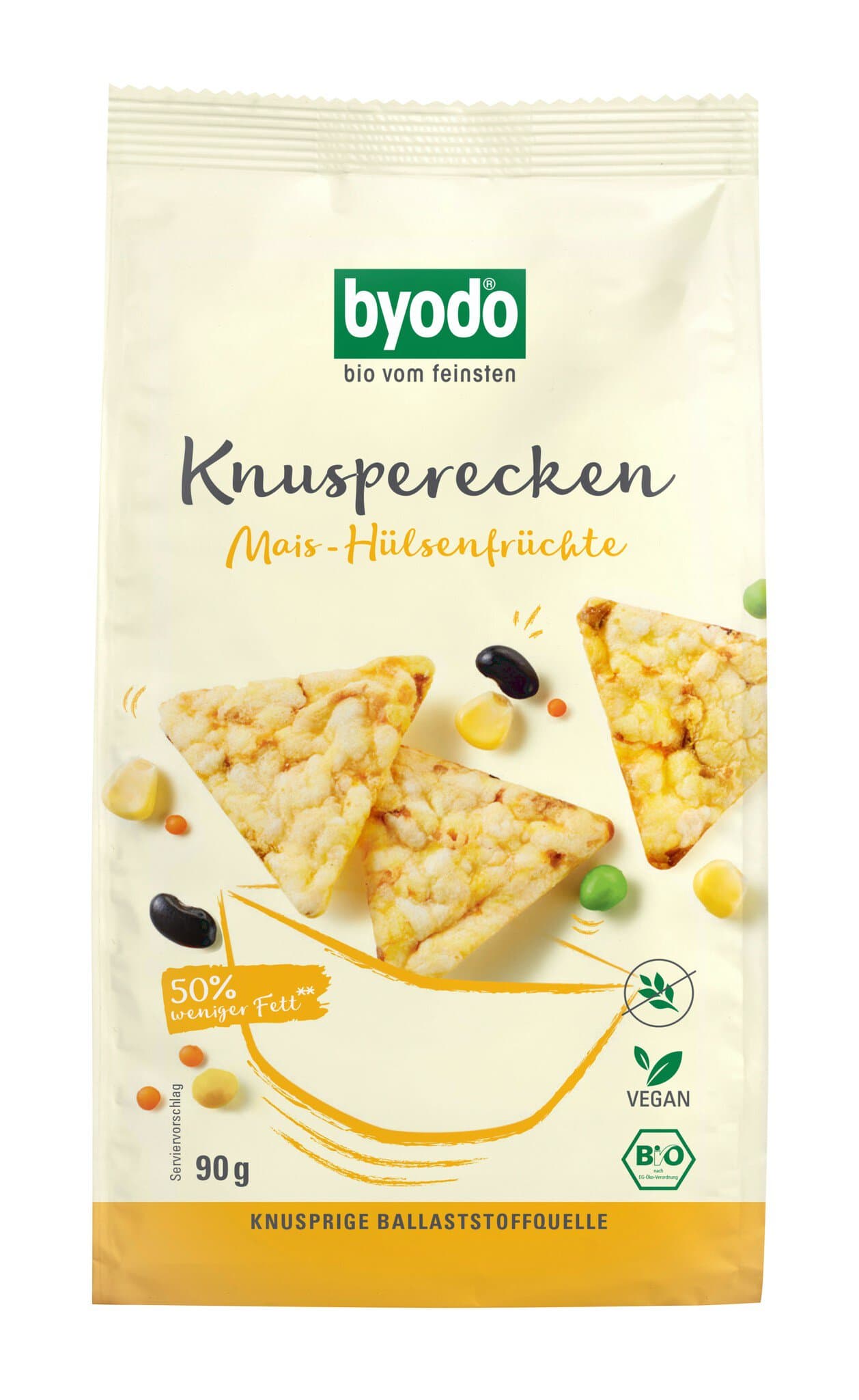 Byodo Knusperecken Mais-Hülsenfrüchte