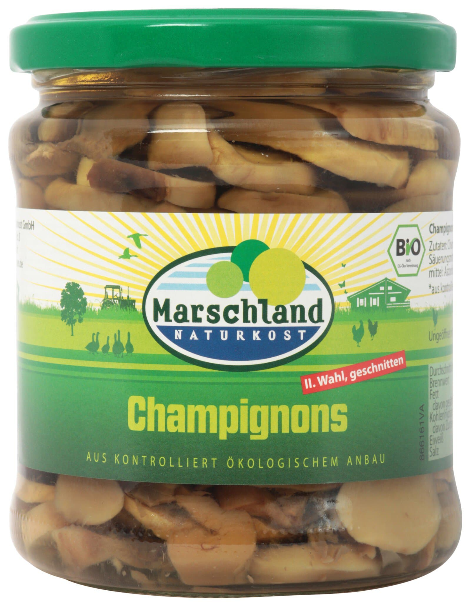 Marschland Naturkost Champignons geschnitten