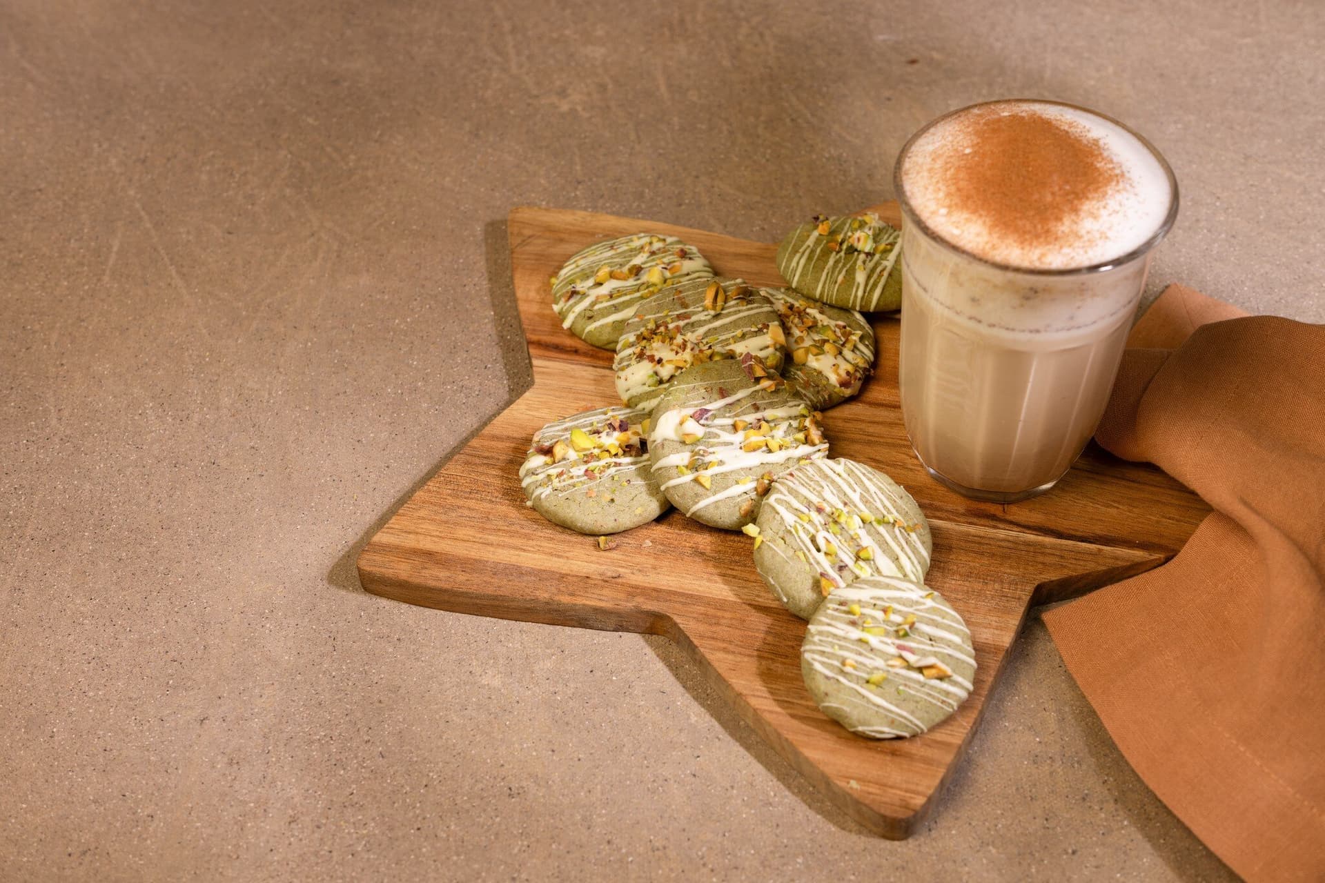 Matcha-Pistazien-Plätzchen