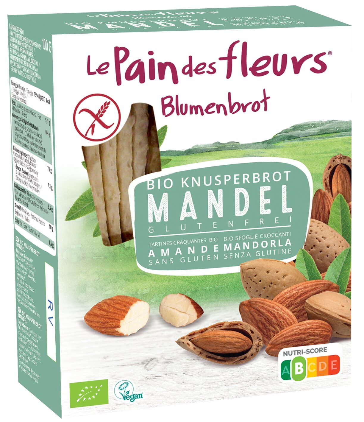 Blumenbrot Mandelschnitte