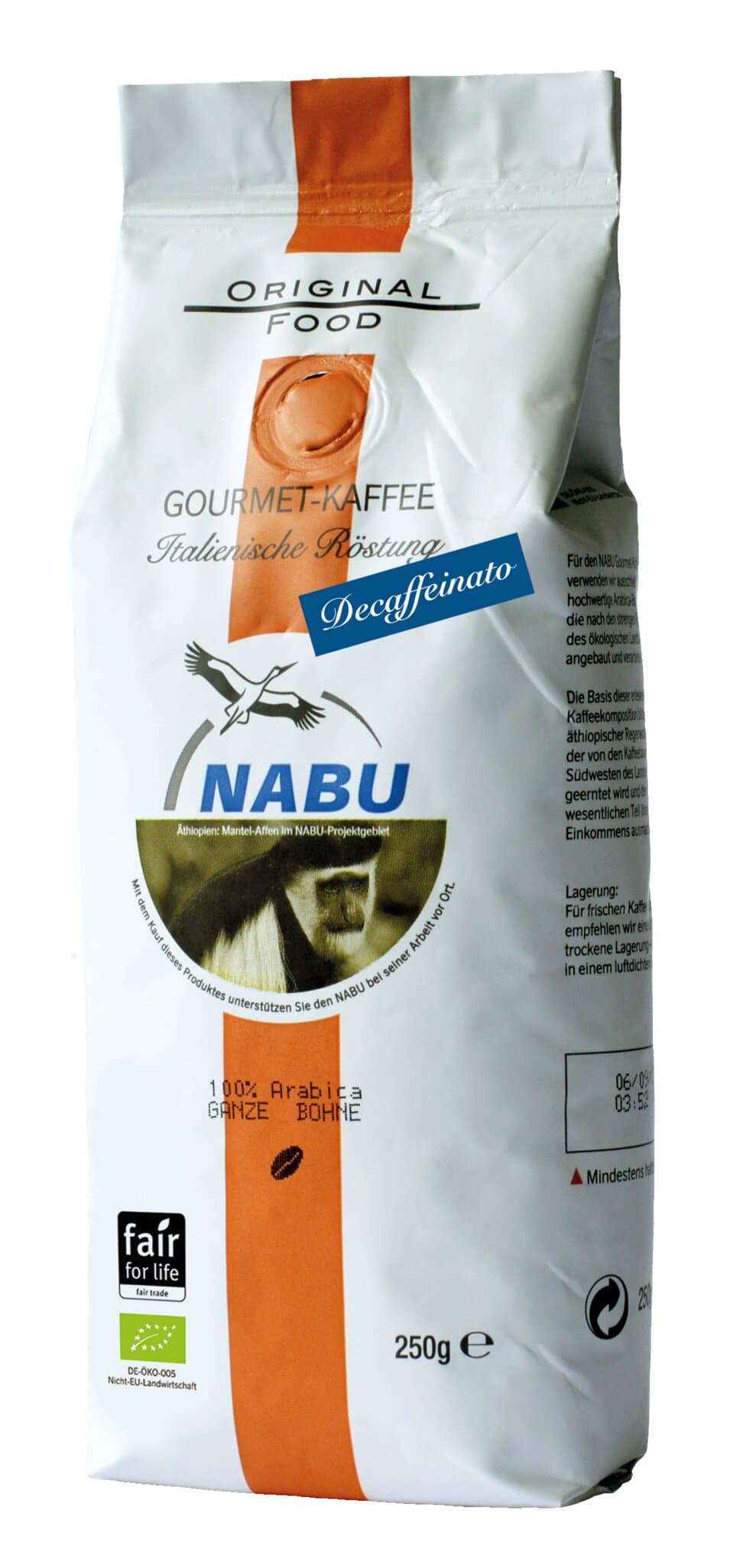 Buna Decaffeinato ganze Bohne