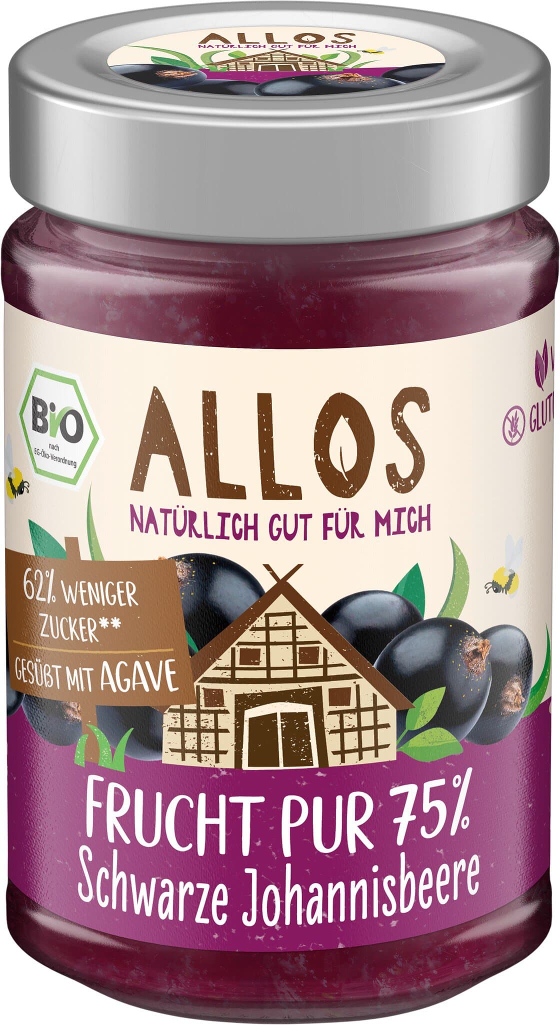 Allos Frucht Pur Schwarze Johannisbeere