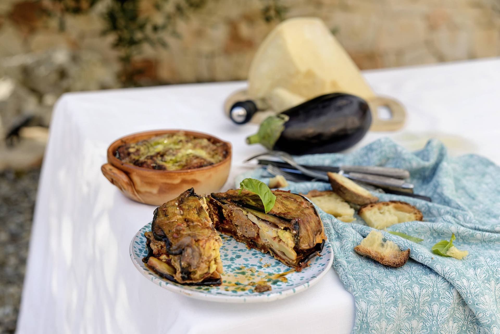 Apulischer Auberginenauflauf mit Fleischbällchen
