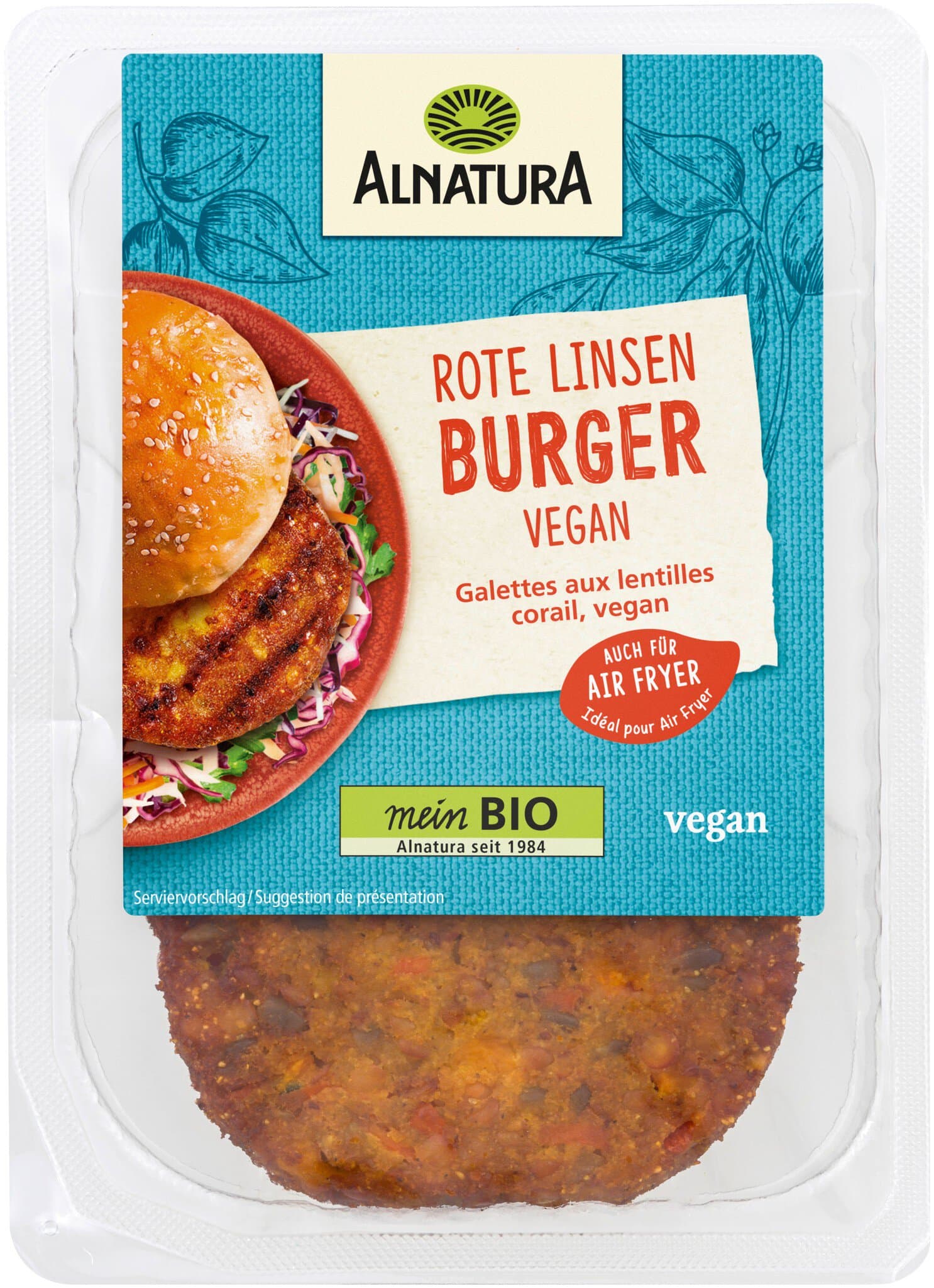 Alnatura Rote-Linsen-Burger vegan (gekühlt)