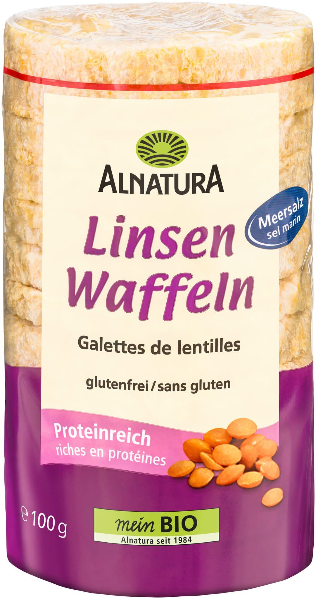 Alnatura Linsenwaffeln mit Meersalz