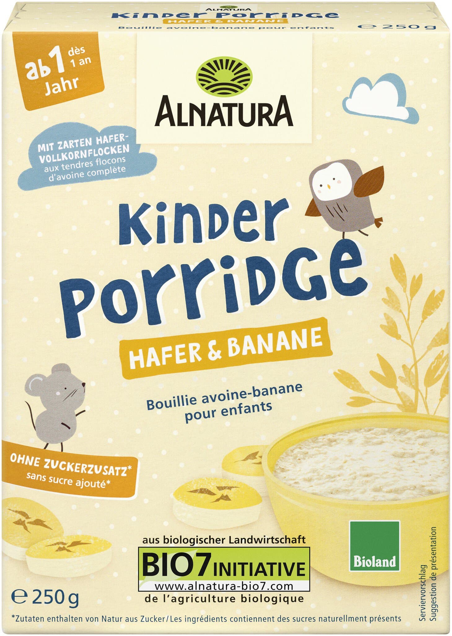 Alnatura Kinder-Porridge Hafer-Banane
