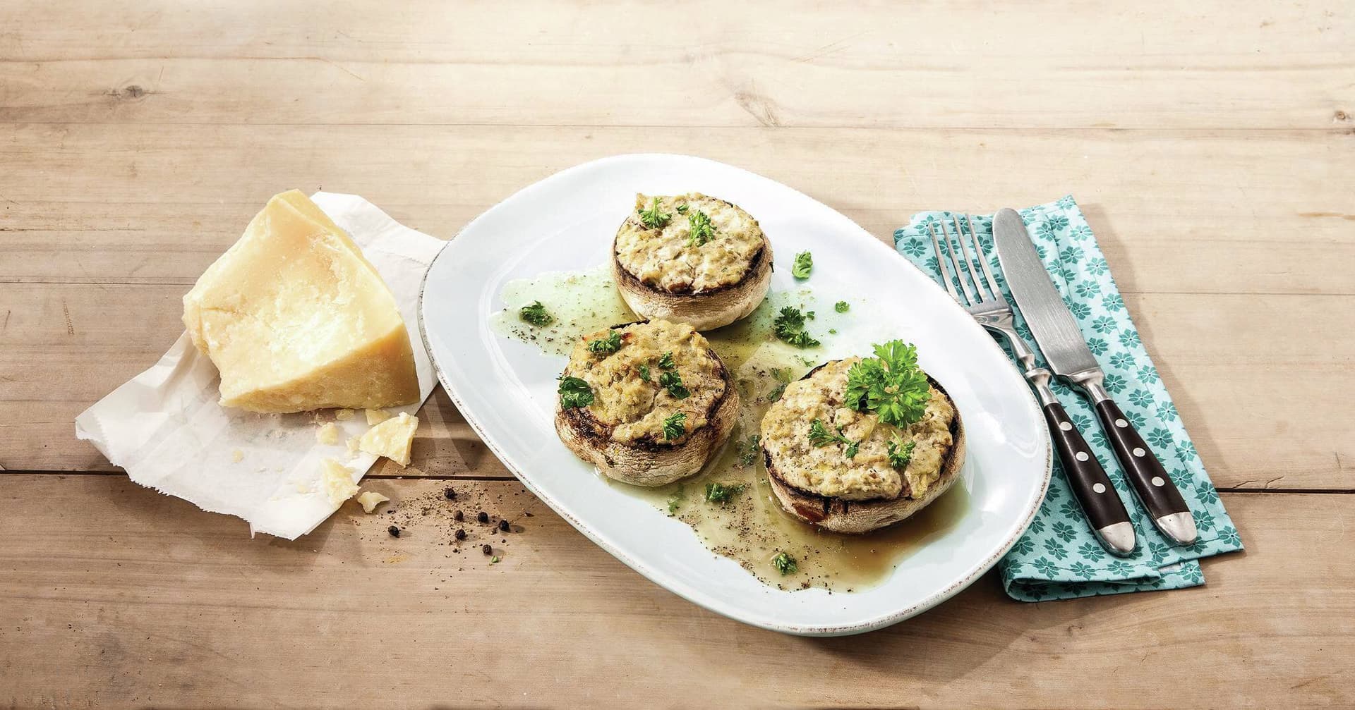 Gefüllte Champignons