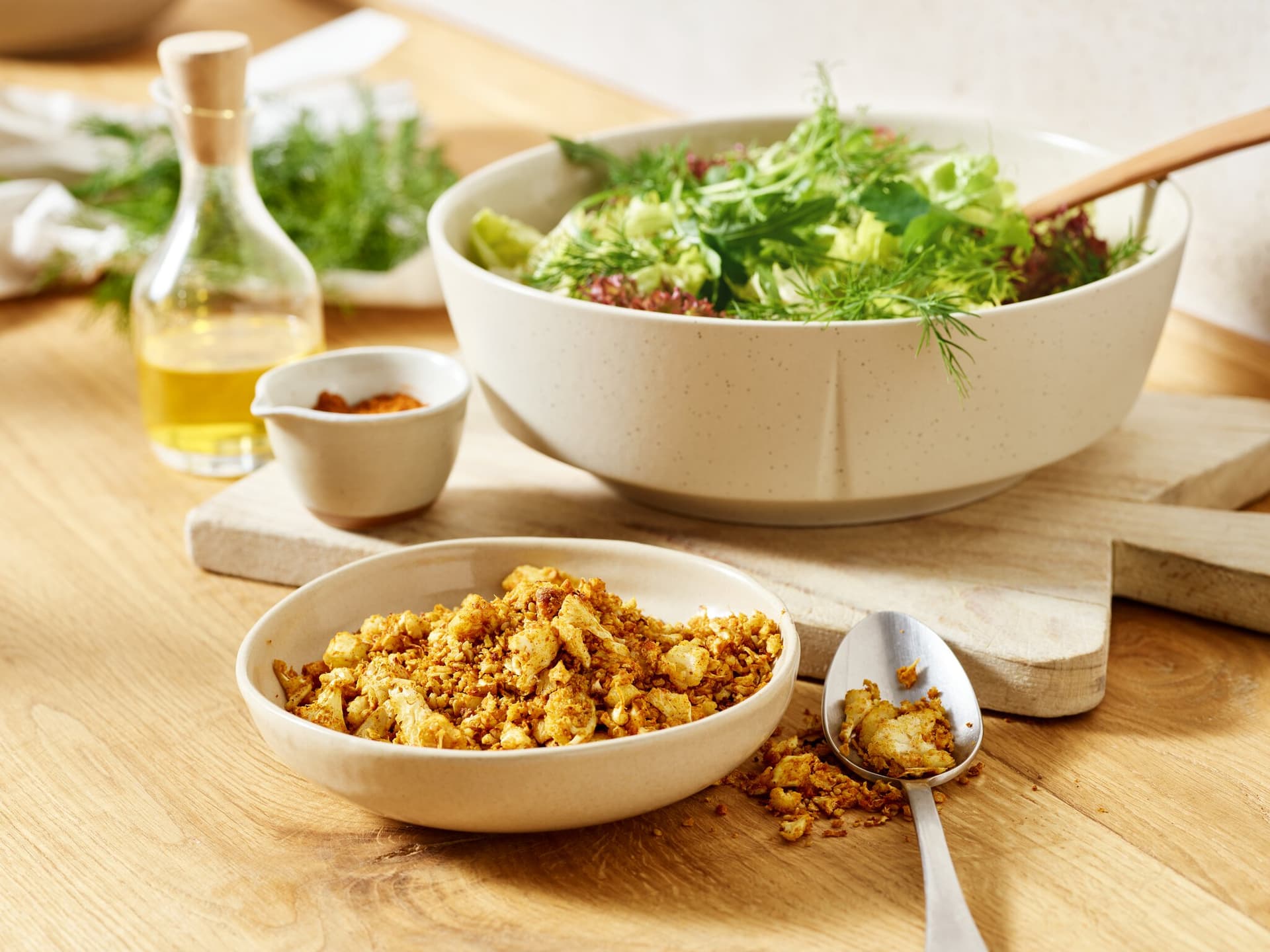 Blumenkohl-Sesam-Brösel (Salat-Topping)