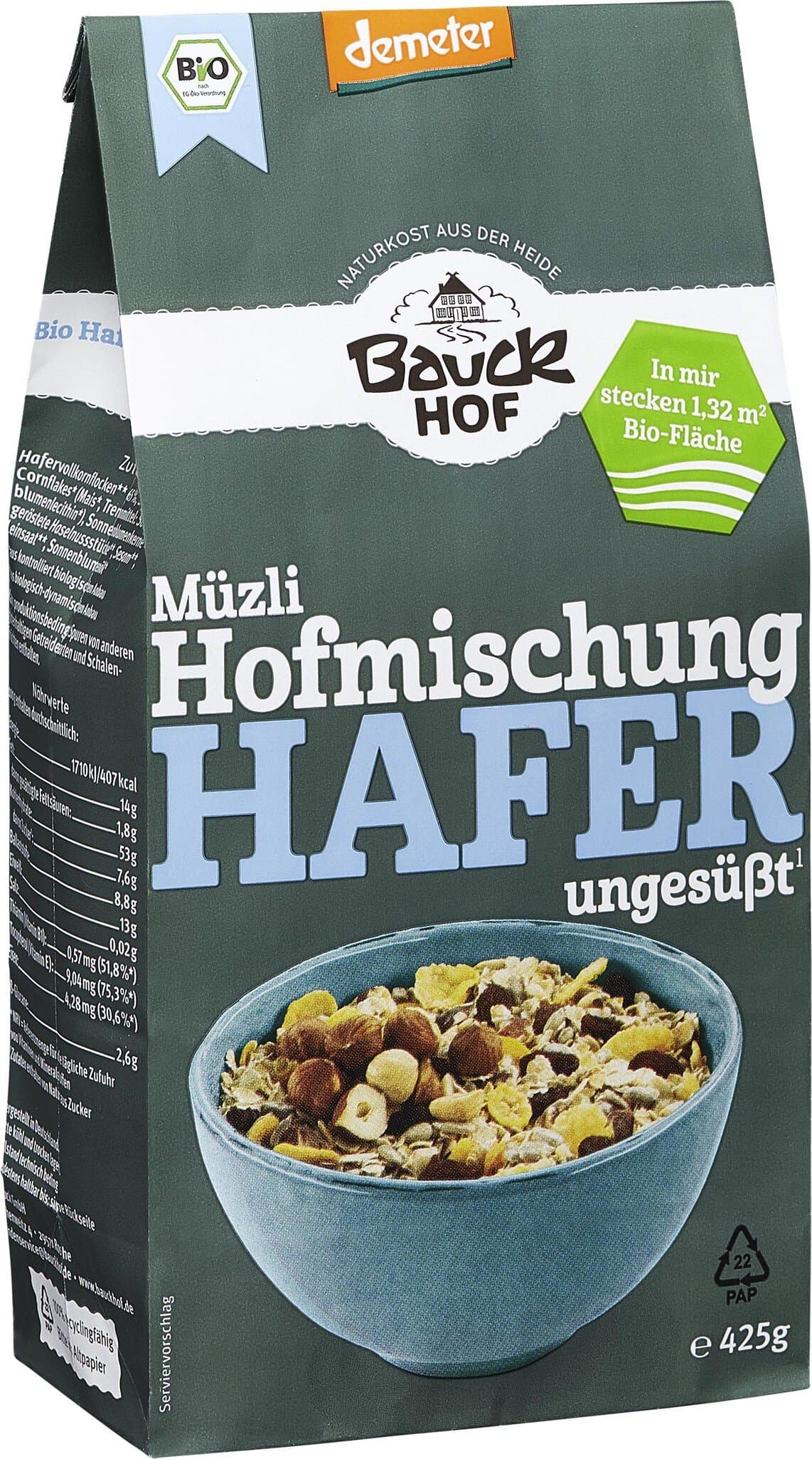 Bauckmühle Hafer Müzli Hofmischung